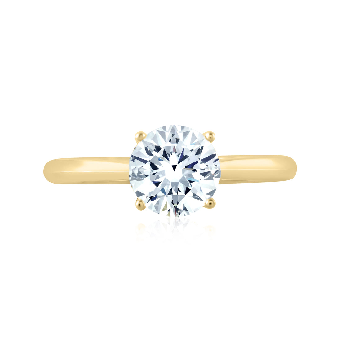 Round Halo Solitaire Diamond Engagement Ring