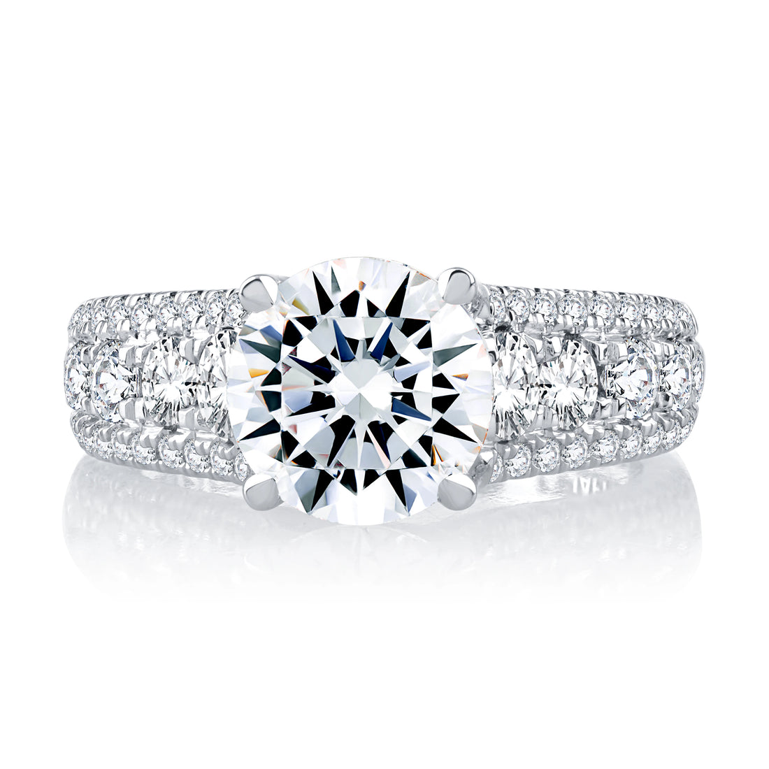 Pavé Diamond Engagement Ring