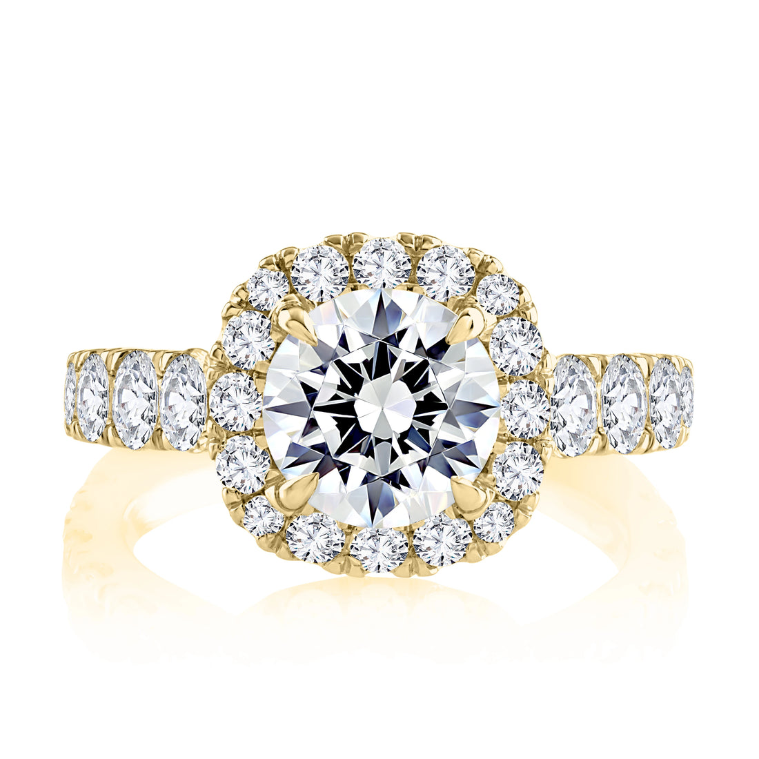 Round Halo Diamond Engagement Ring