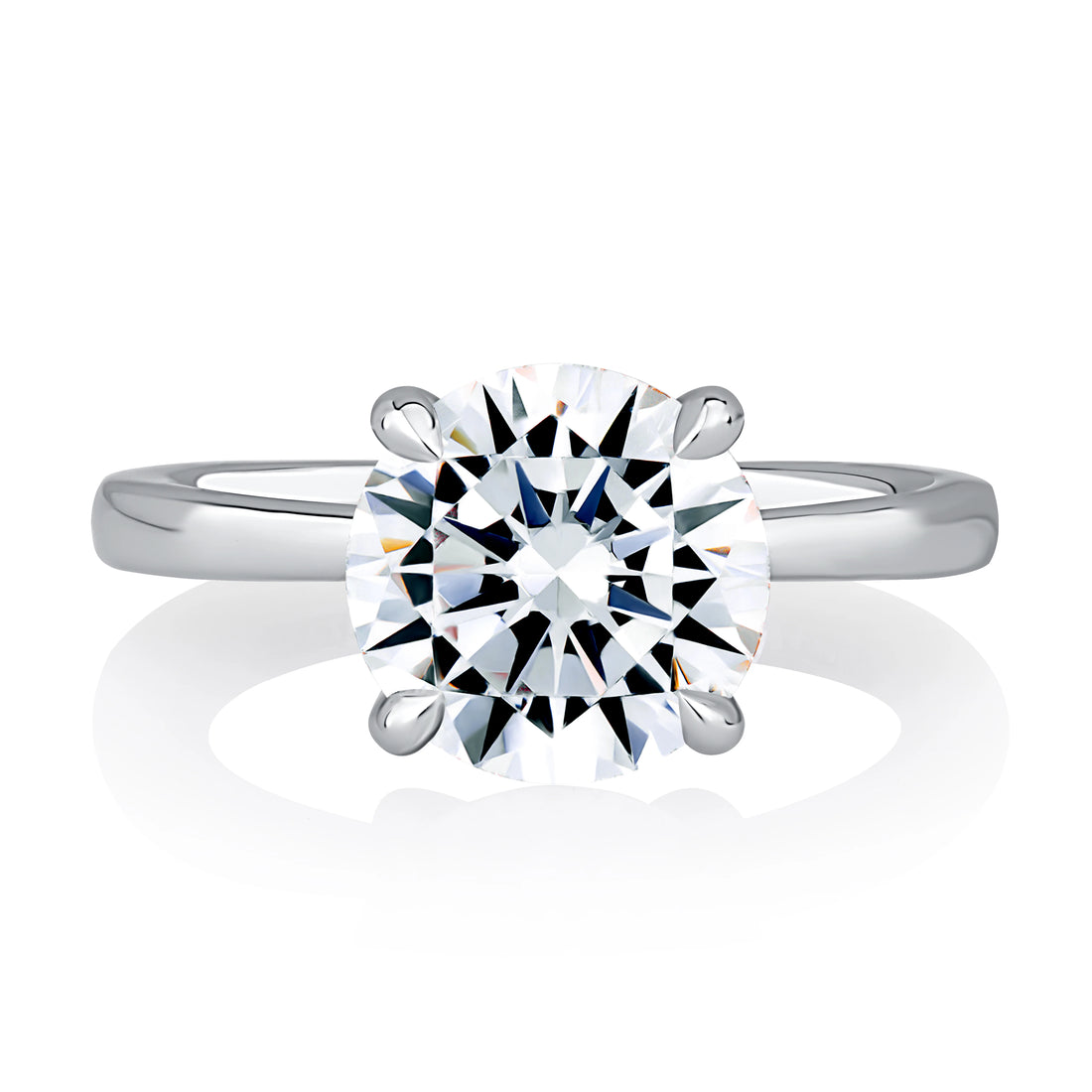 Round Solitaire Diamond Engagement Ring