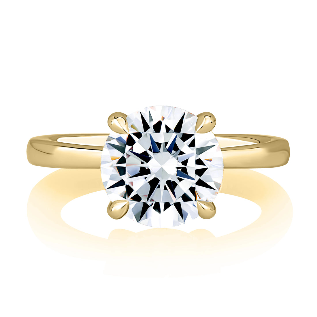 Round Solitaire Diamond Engagement Ring