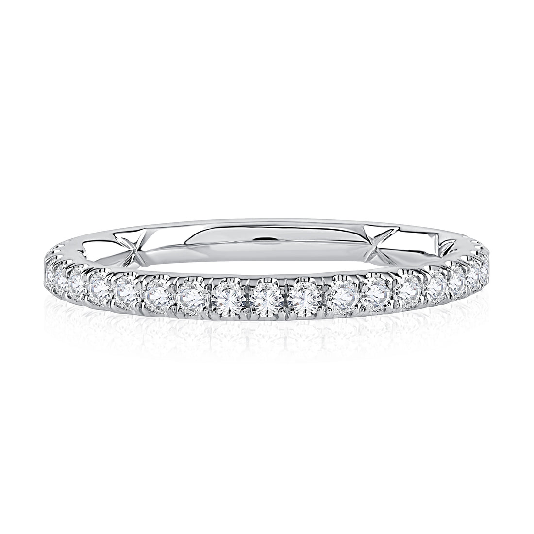 Curved Diamond Wedding Band
