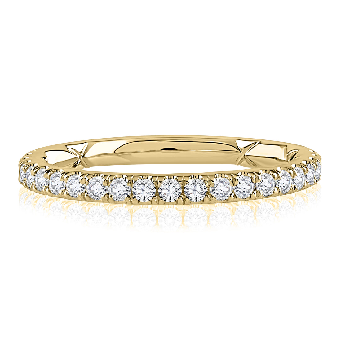 Curved Diamond Wedding Band