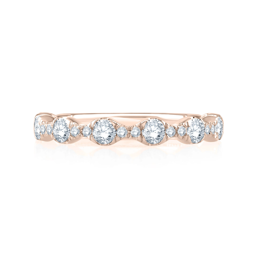 Floating Bubble Diamond Wedding Band