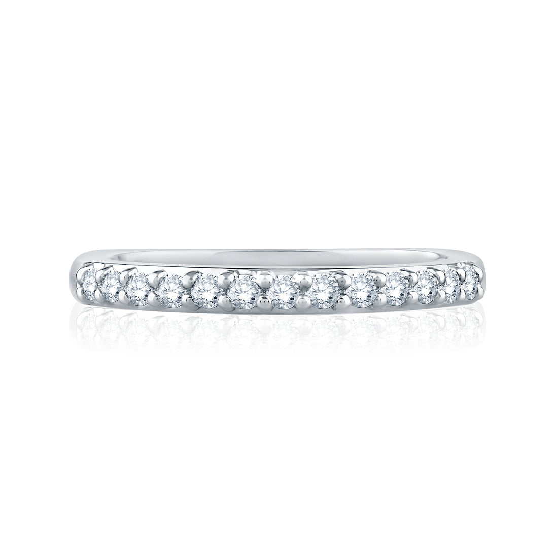 Shared Prong Diamond Wedding Band