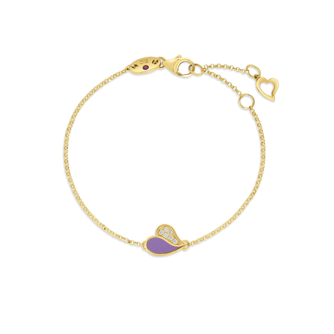 Amorino Diamond and Enamel Heart Bracelet