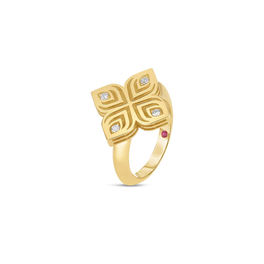 Arabesque Large Diamond Flower Ring