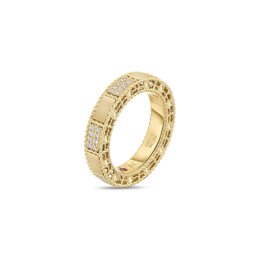 Art Deco Mosaic Alternating Diamond Ring
