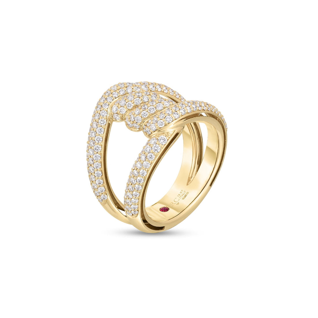 Cialoma Diamond Single Knot Pavé Ring