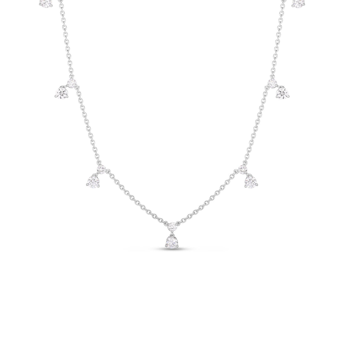Diamonds By the Inch Dangling Seven Station Necklace