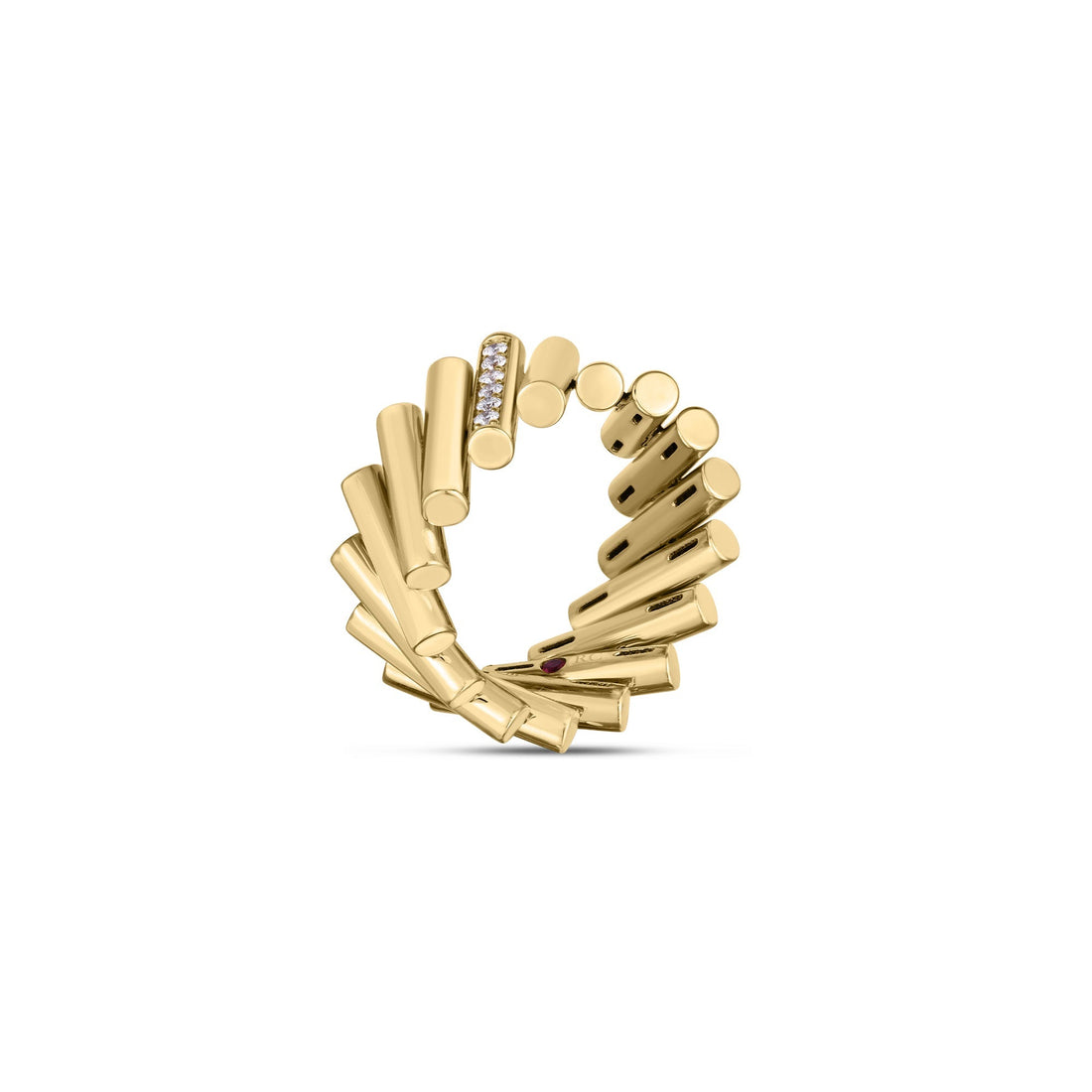 Domino Diamond Accent Ring