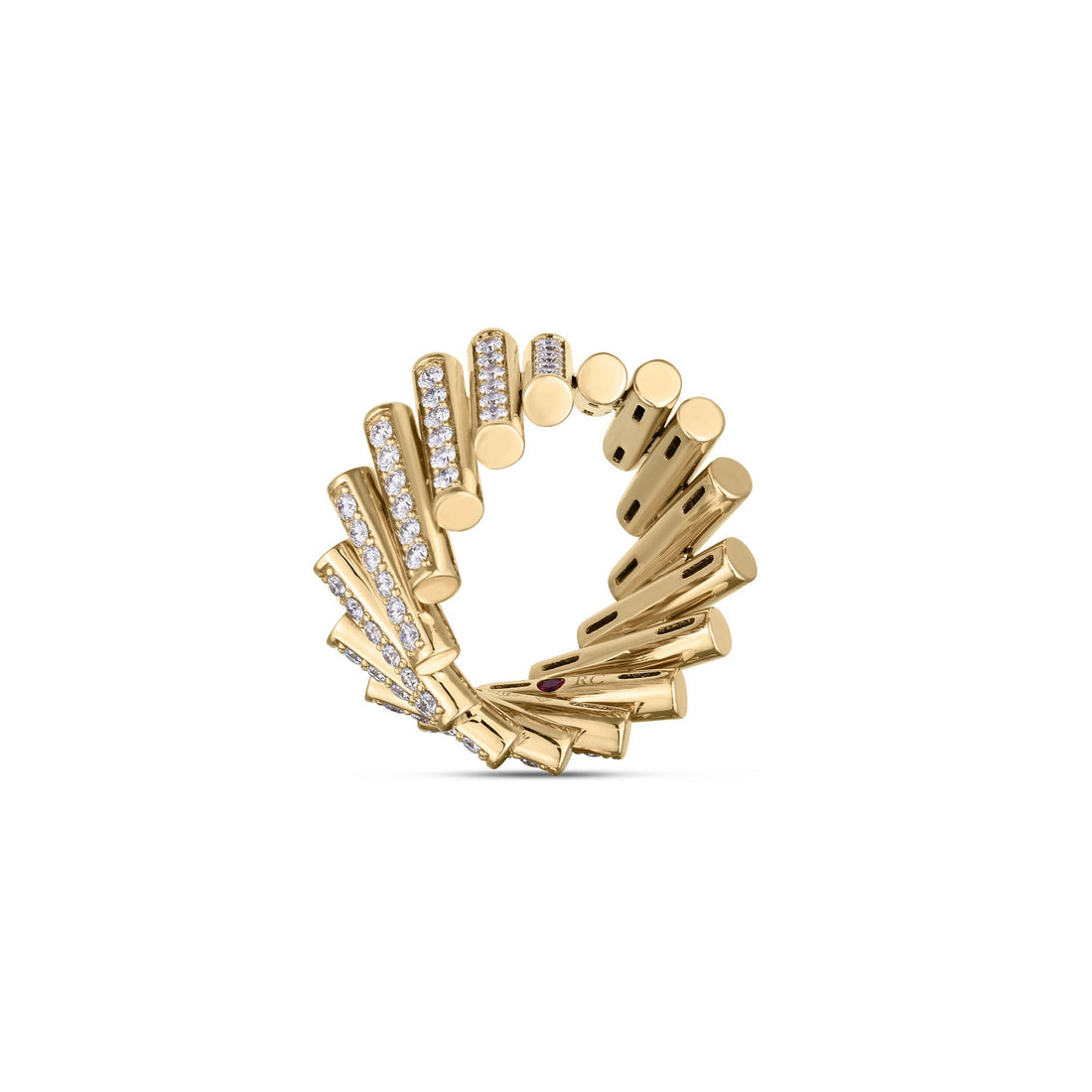 Domino Pavé Diamond Ring