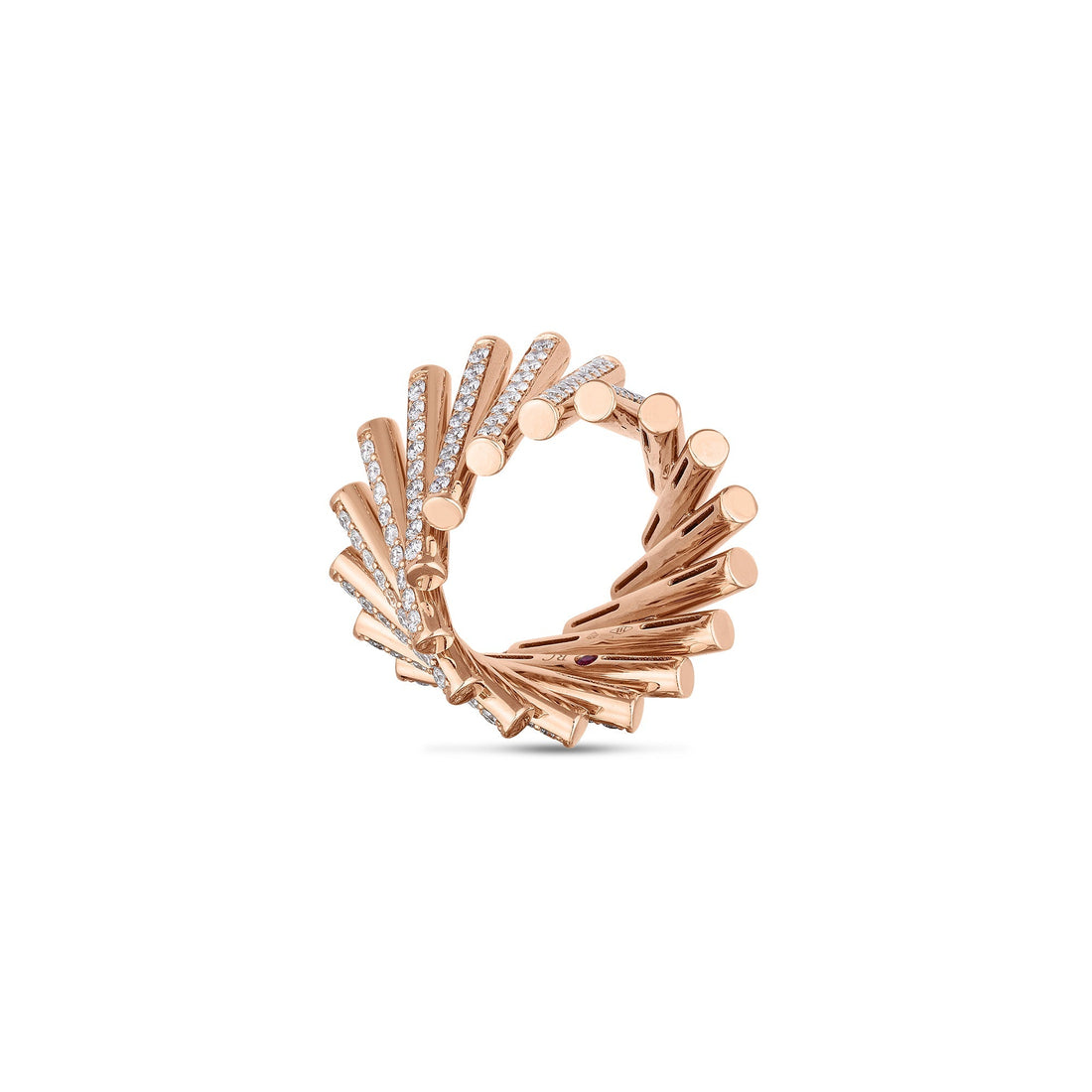 Domino Pavé Diamond Wide Ring