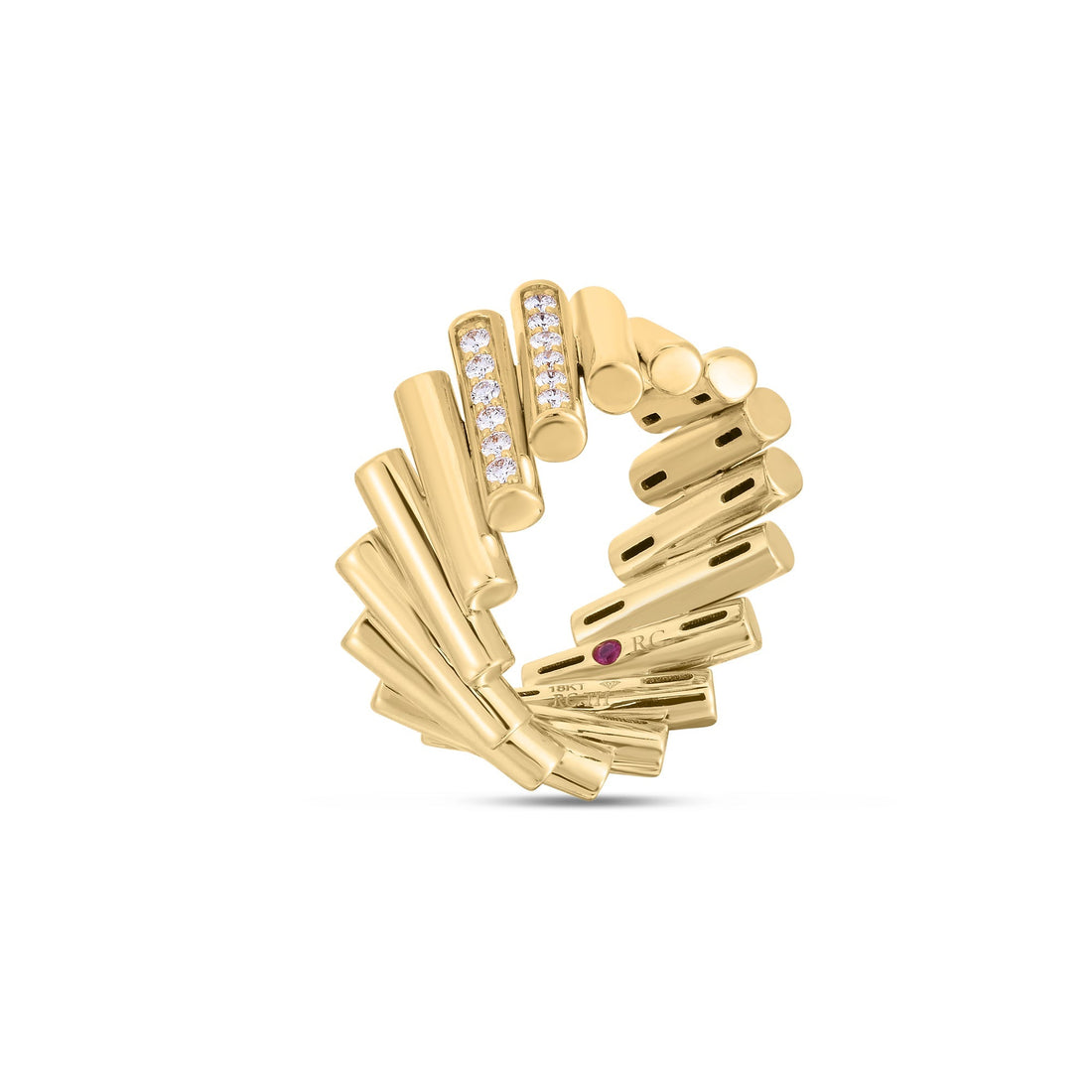 Domino Double Diamond Accent Ring