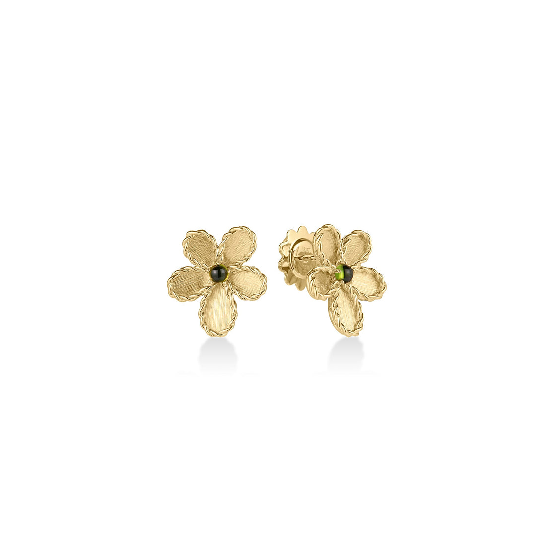 Jasmine Gemstone Flower Stud Earrings