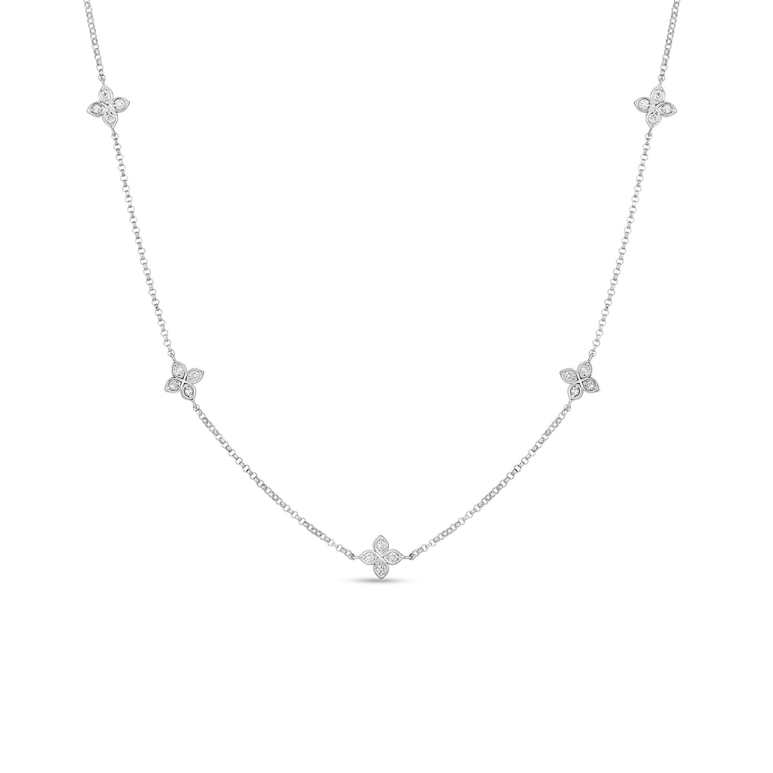 Love in Verona Five Station Flower Necklace