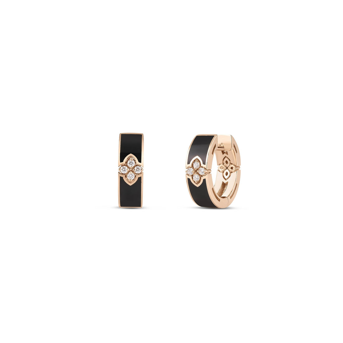 Love in Verona Diamond and Enamel Hoop Earrings