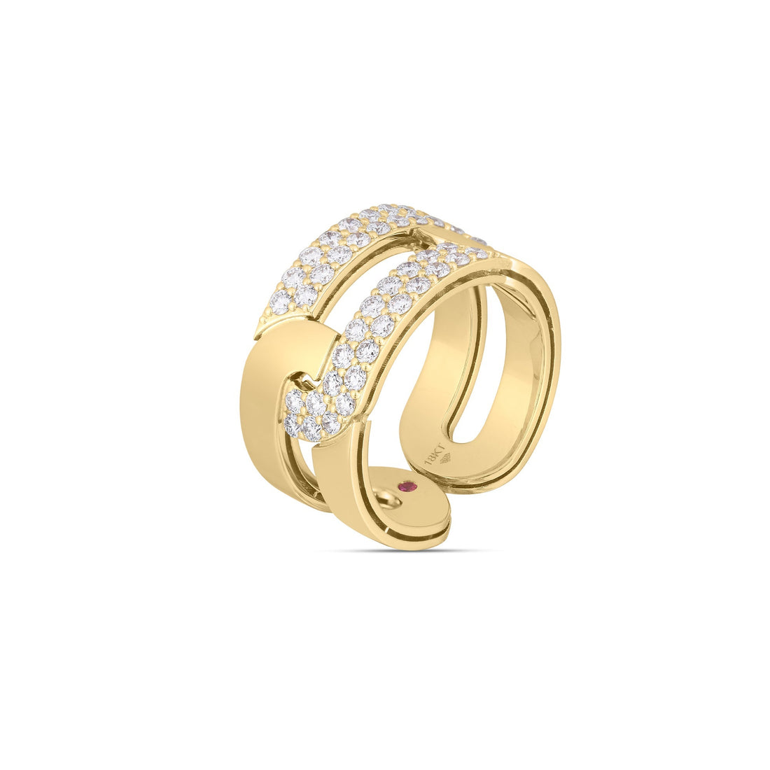 Navarra Diamond Link Wide Ring