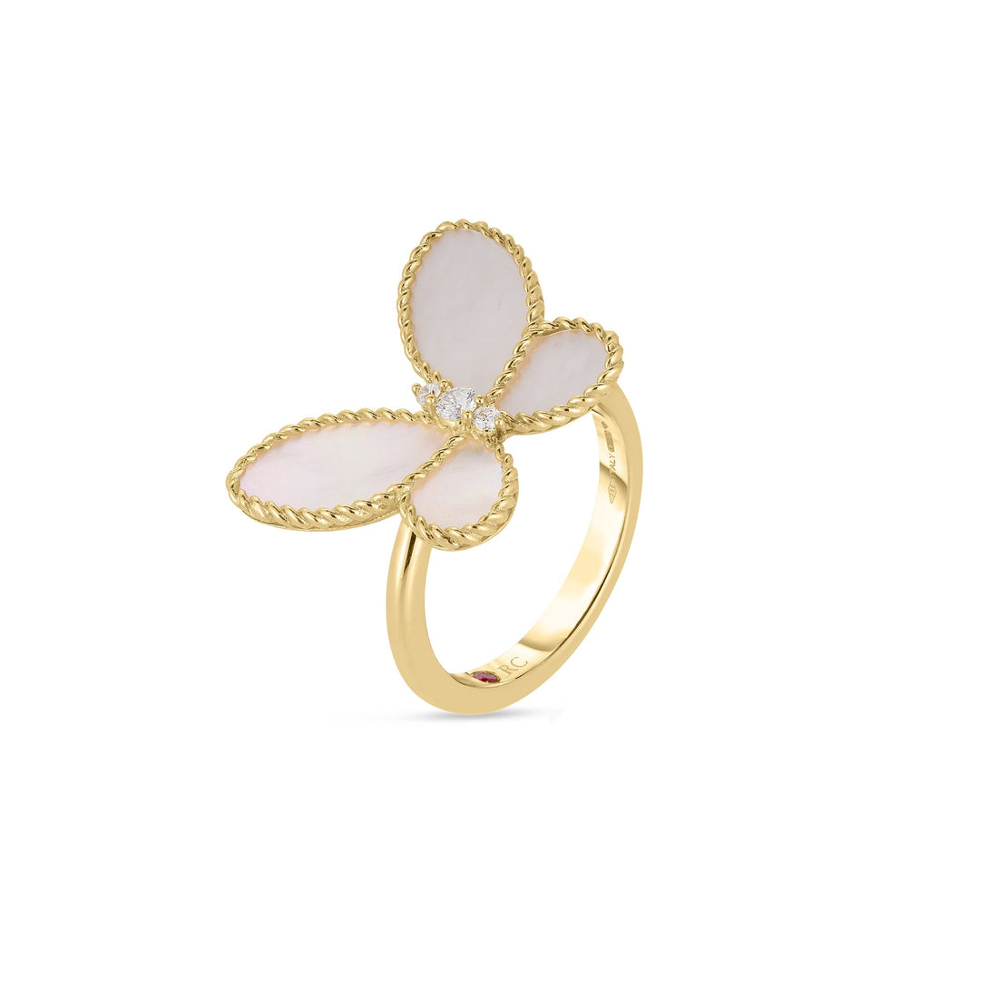 Jasmine Diamond and Mother of Pearl Butterfly Ring