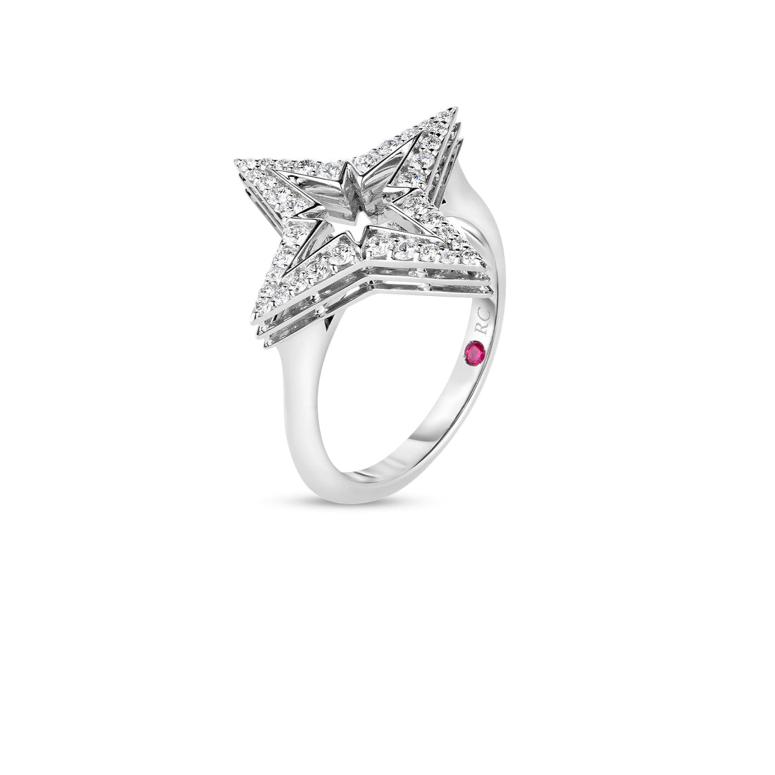 Stardust Small Pavé Diamond Star Ring