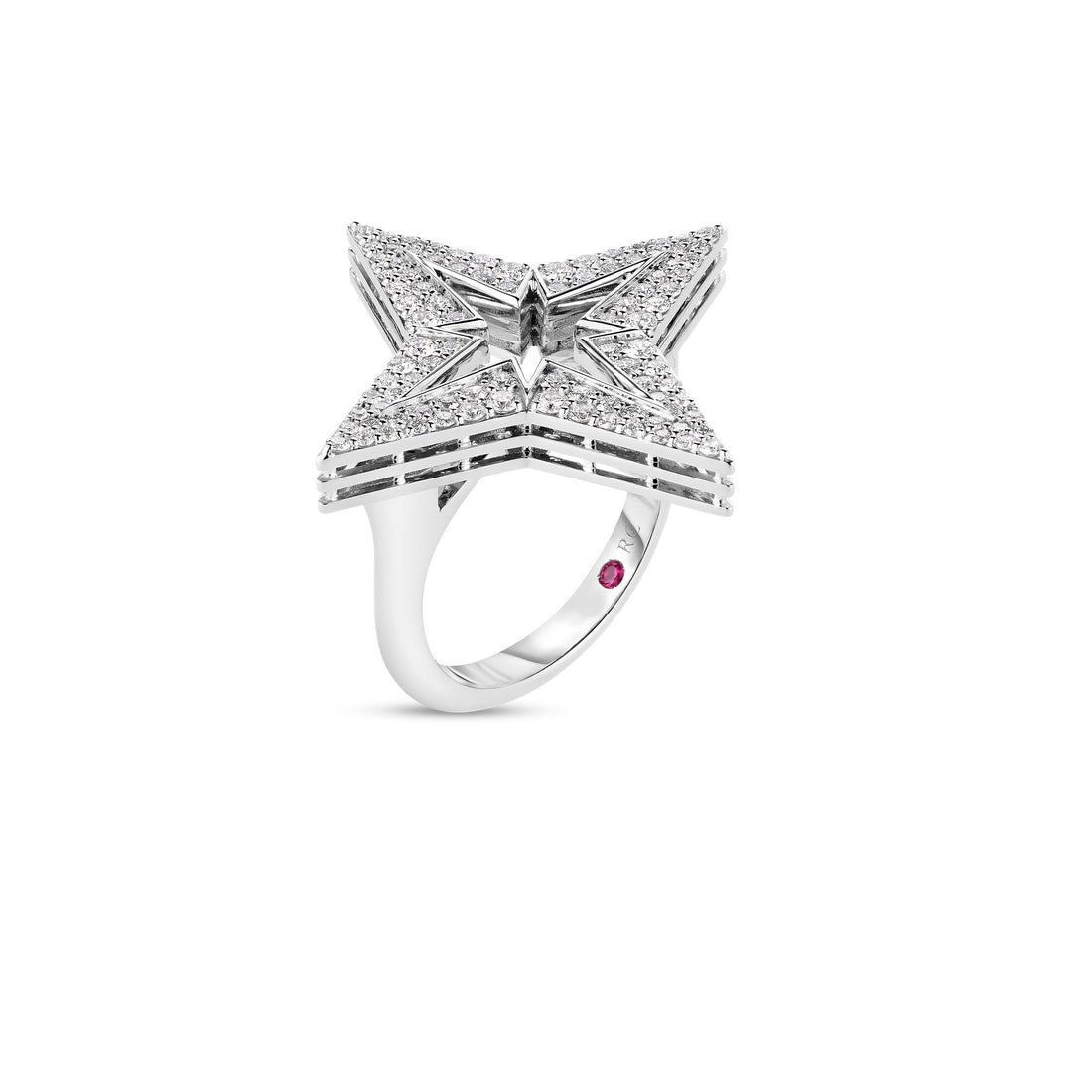 Stardust Medium Pavé Diamond Star Ring