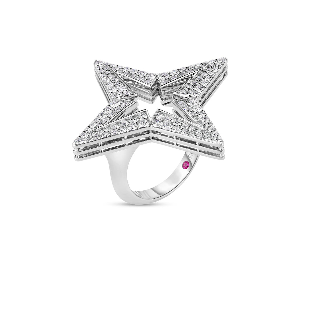 Stardust Large Pavé Diamond Star Ring