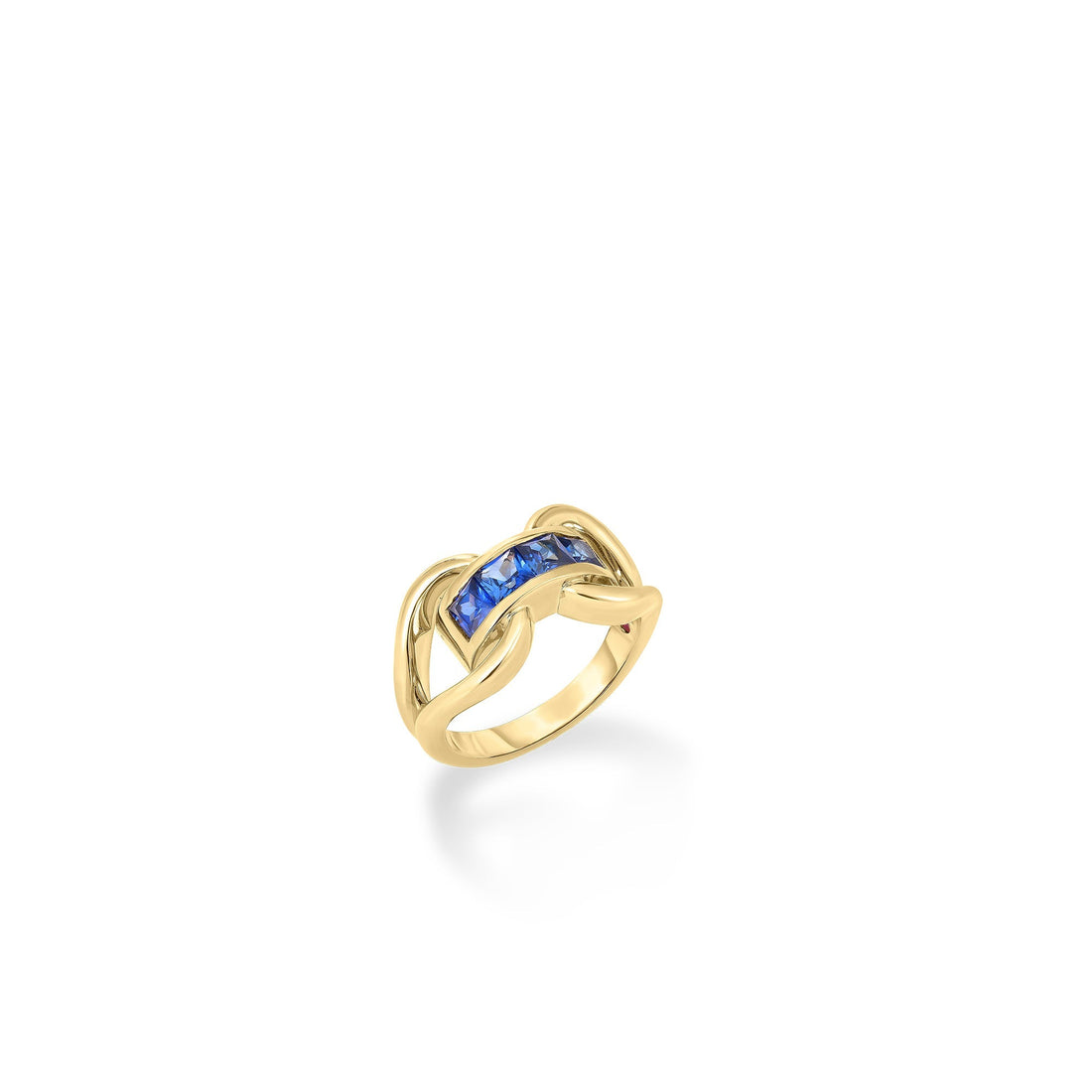 Designer Gold Princess Cut Ring