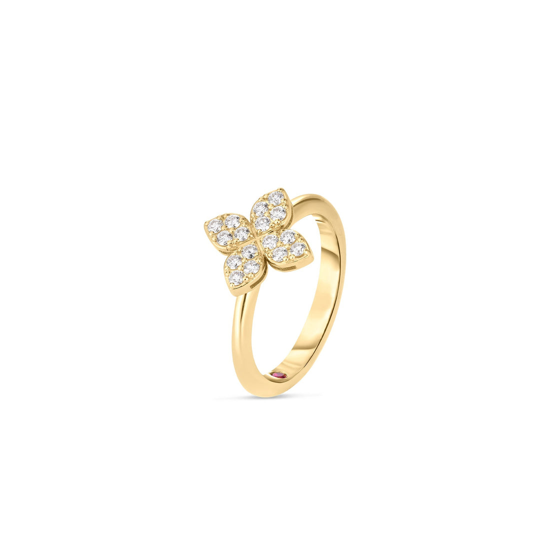 Love in Verona Medium Pavé Diamond Flower Ring