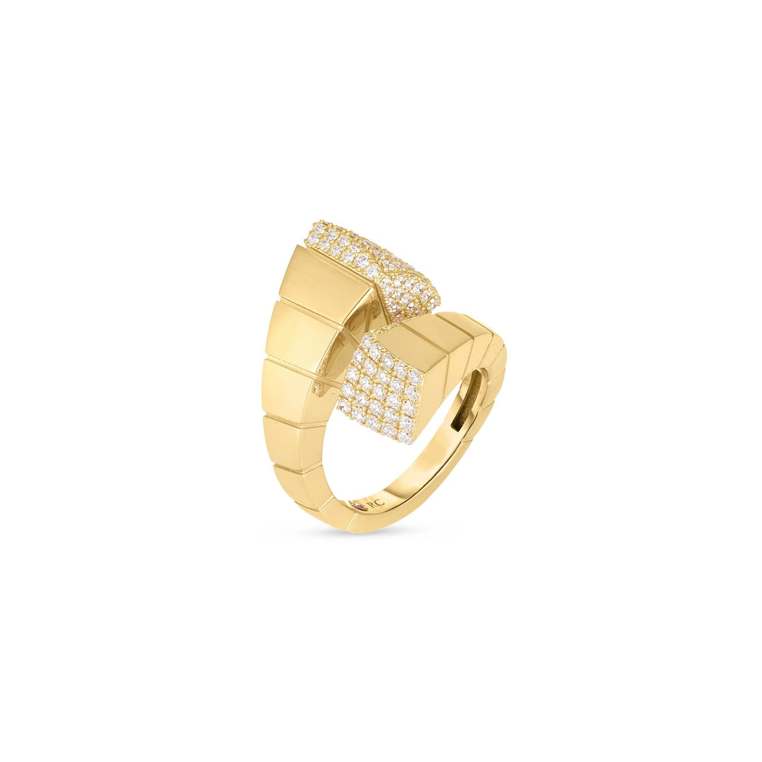 Obelisco Pavé Diamond Ends Ring