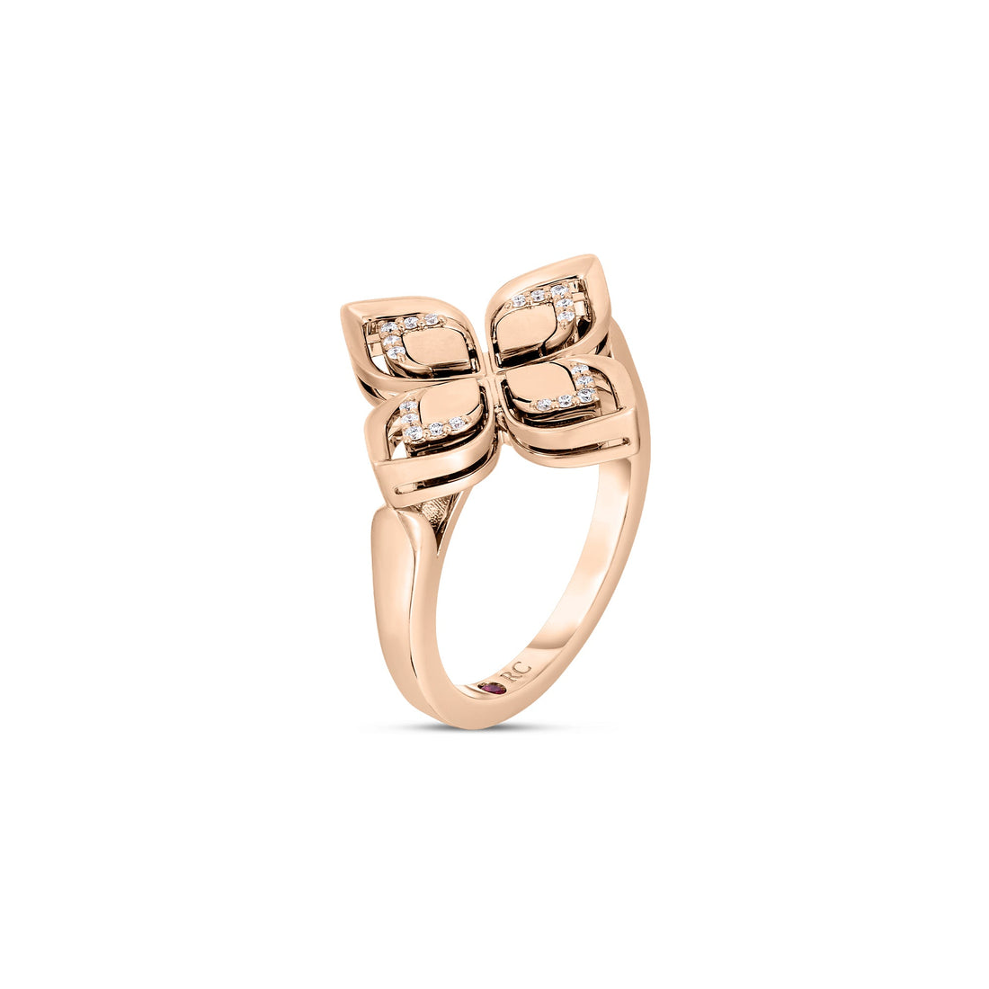 Venetian Princess Open Frame Diamond Flower Ring