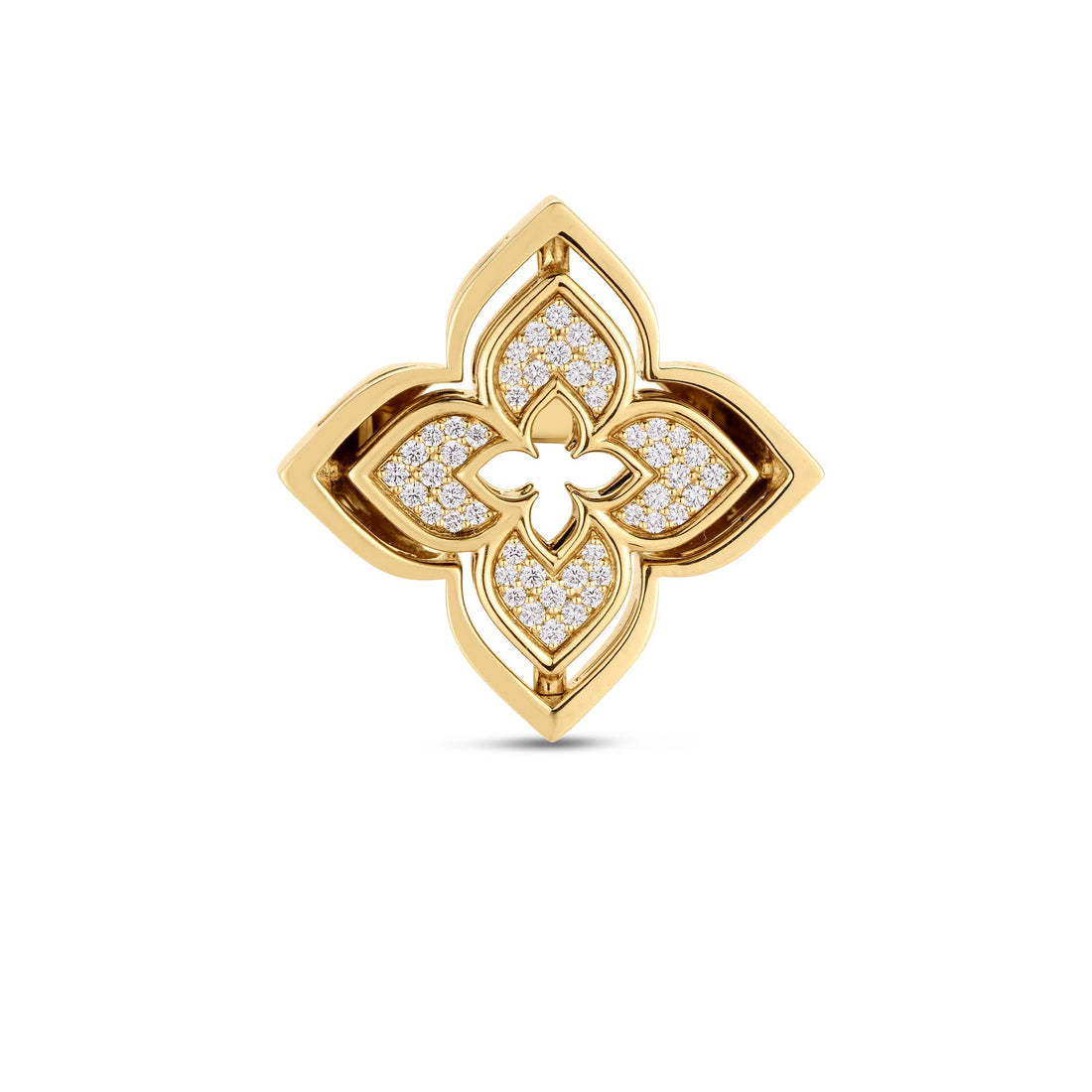 Venetian Princess Pirouette Pavé Flower Ring