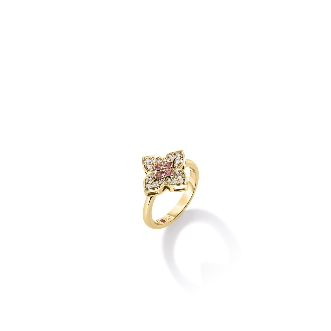 Venetian Princess Carnival Diamond and Rubellite Medium Flower Ring