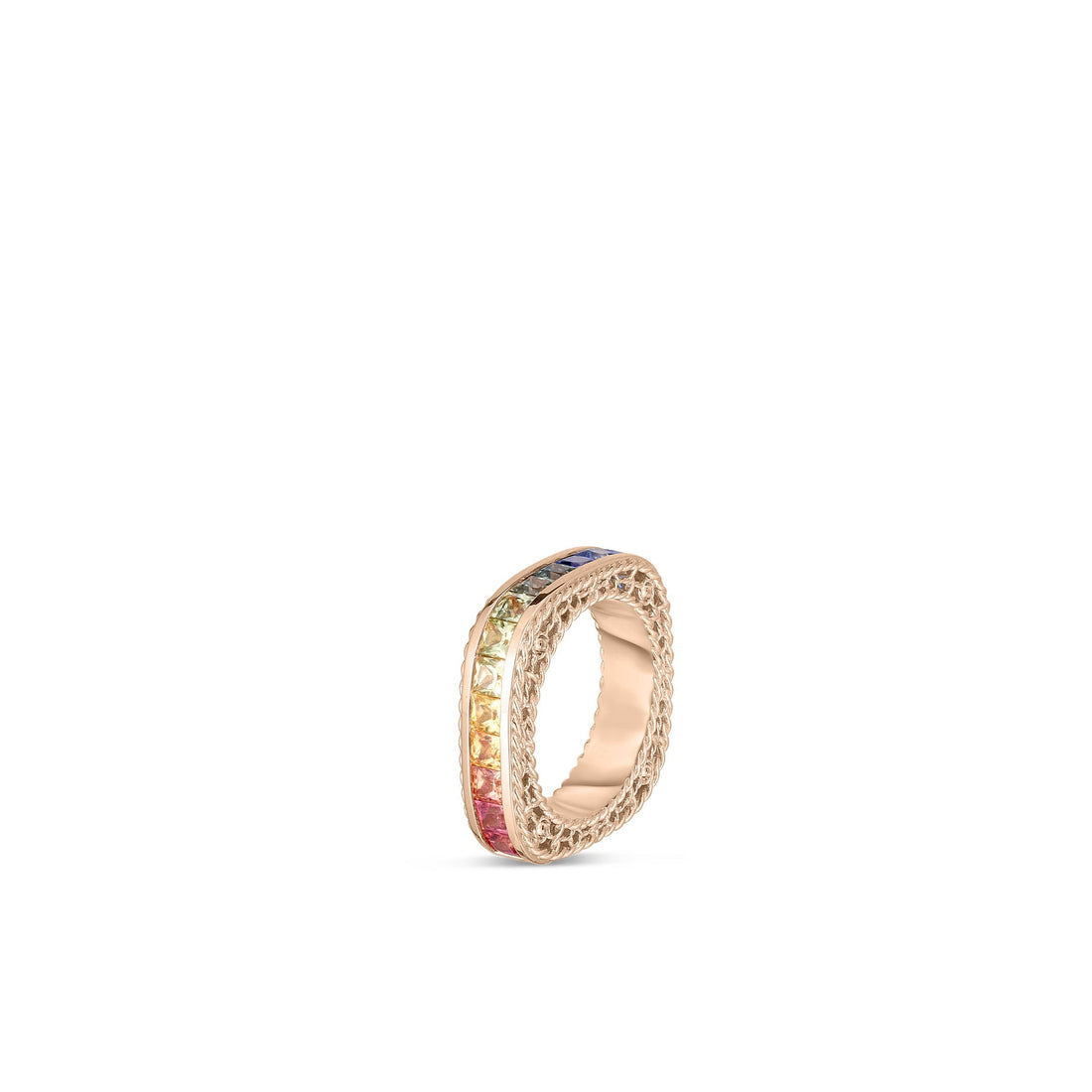 Princess Multi Sapphire Square Ring