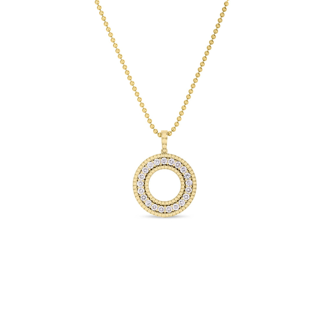 Siena Large Diamond Circle Necklace