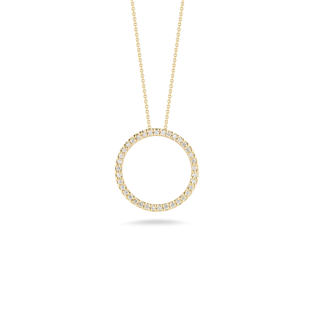Tiny Treasures Medium Diamond Circle Necklace