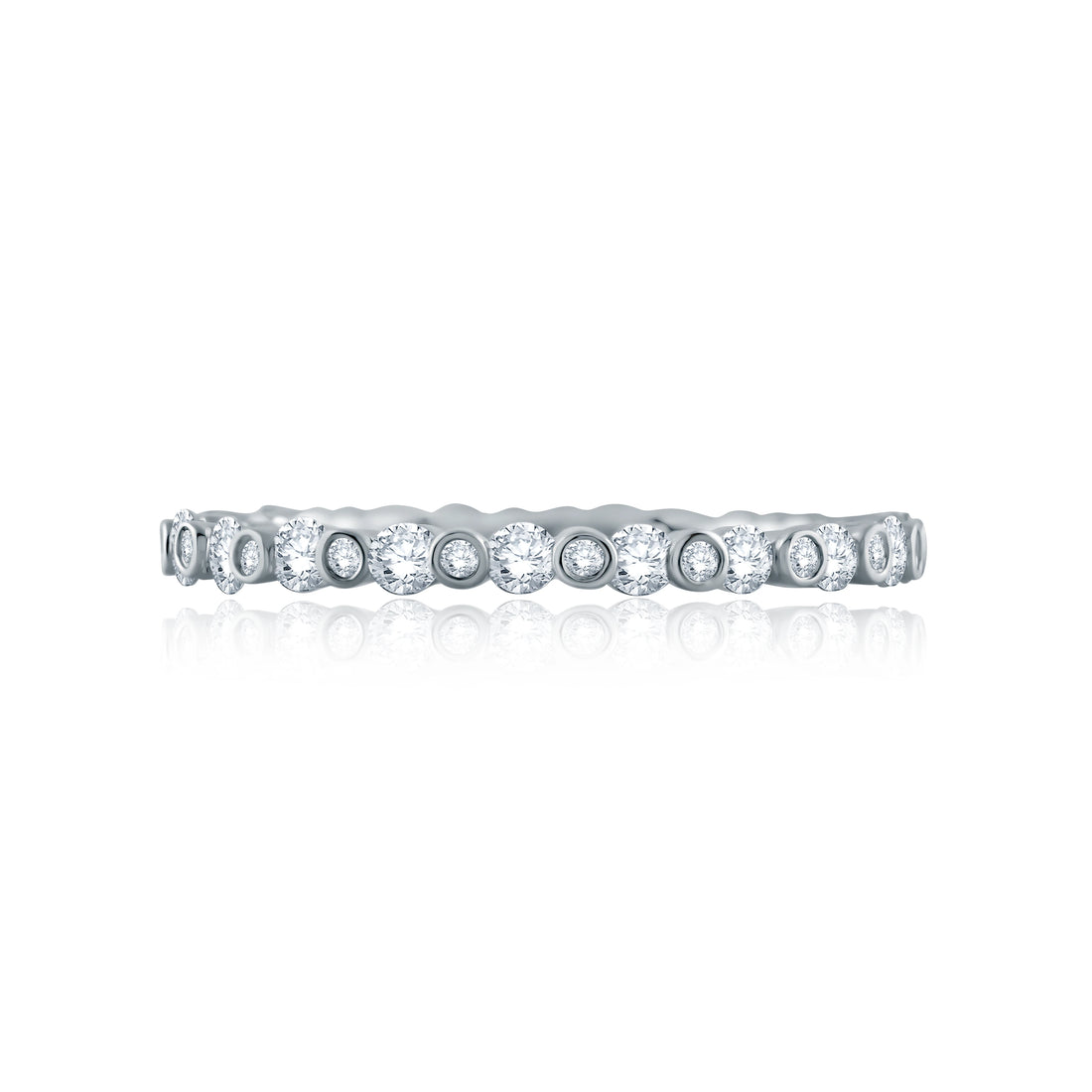Bezel Set Diamond Wedding Band