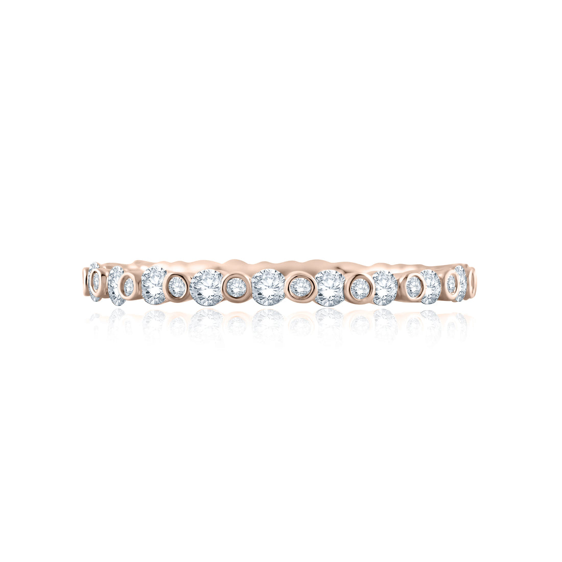 Bezel Set Diamond Wedding Band