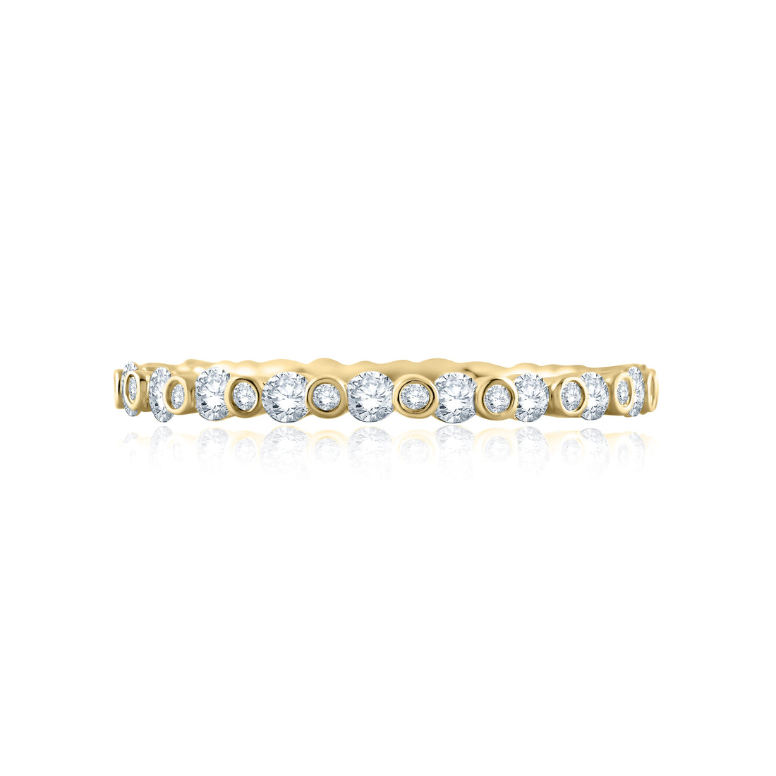 Bezel Set Diamond Wedding Band