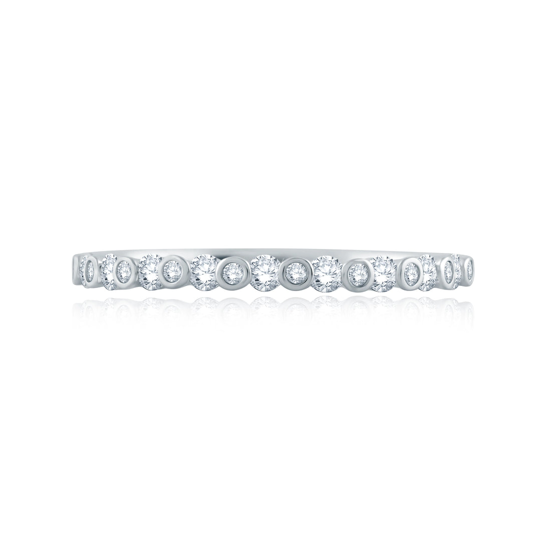 Bezel Set Diamond Wedding Band