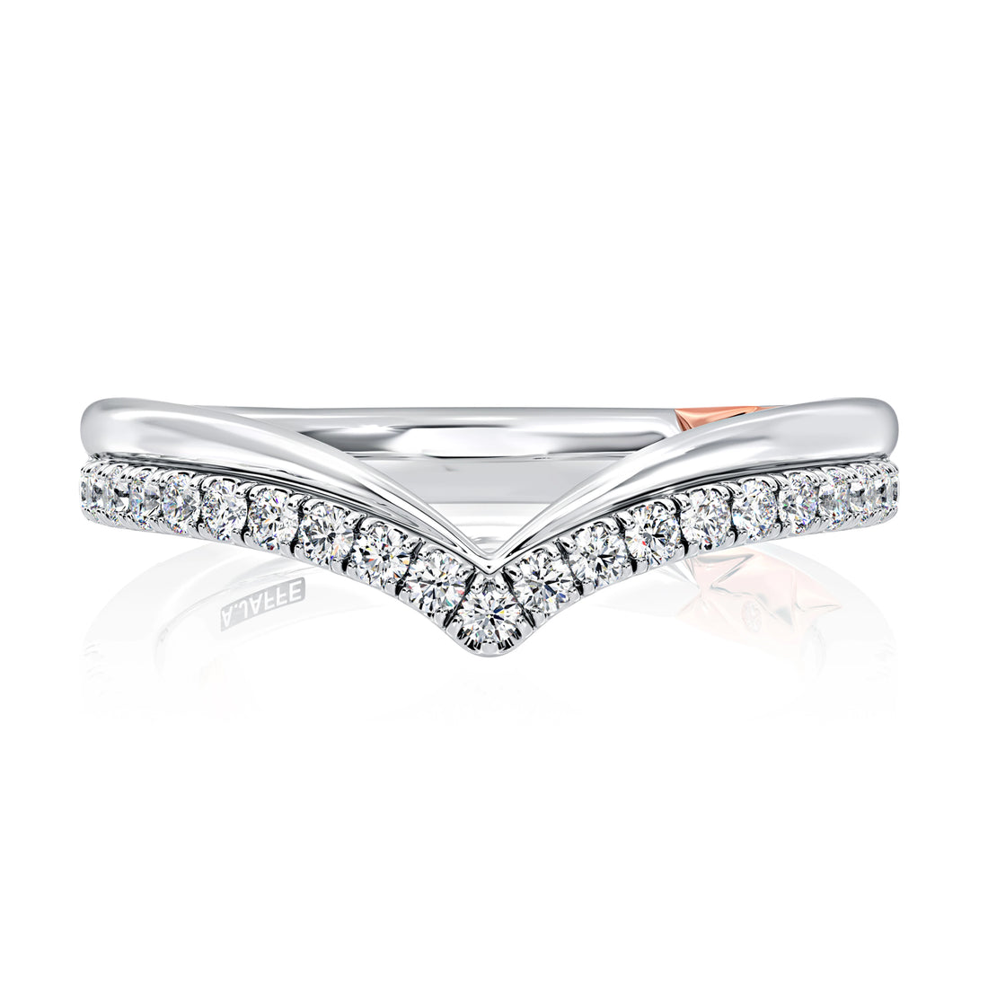 Curved Diamond Wedding Band