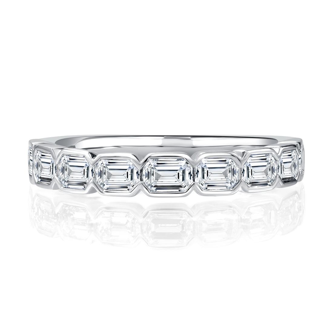 Bezel Set Diamond Wedding Band