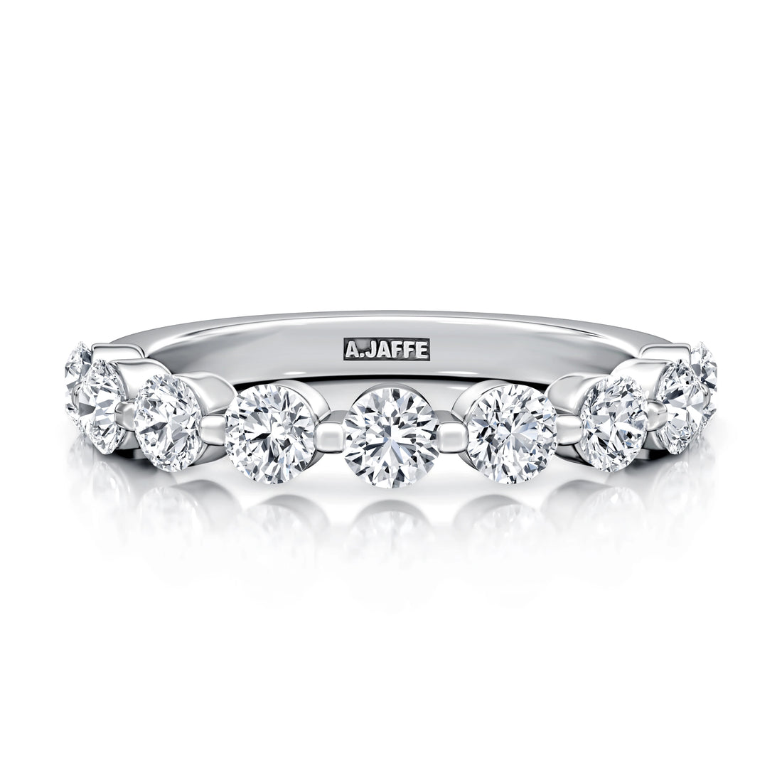 Single Shared Prong Diamond Wedding Band