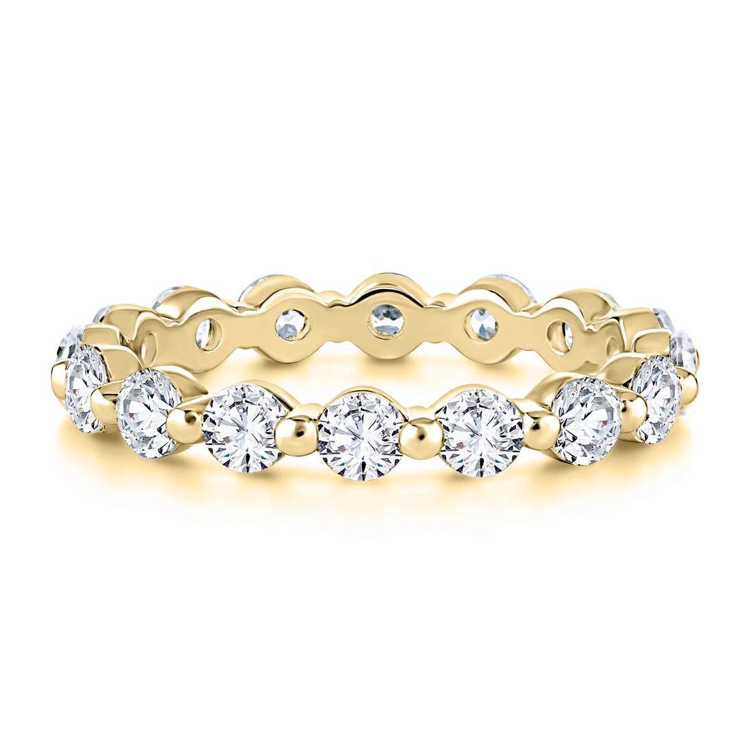 Single Shared Prong Diamond Wedding Band