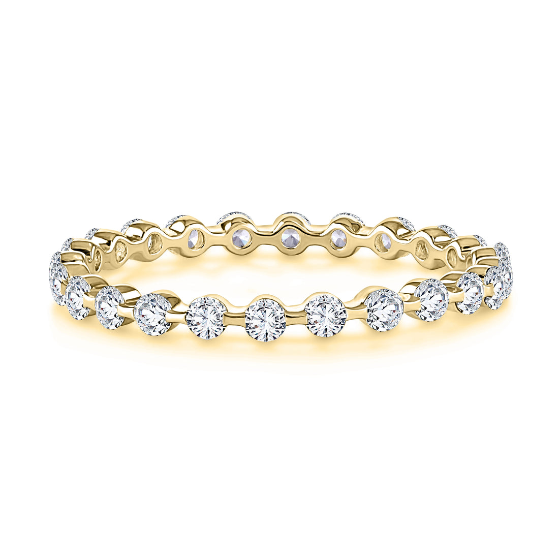 Single Shared Prong Diamond Wedding Band