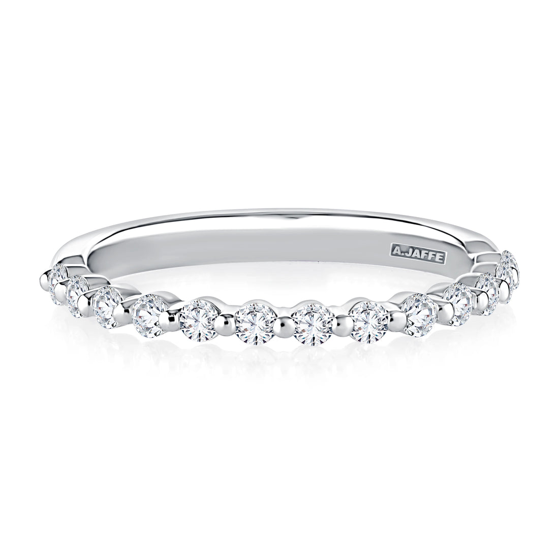 Single Shared Prong Diamond Wedding Band