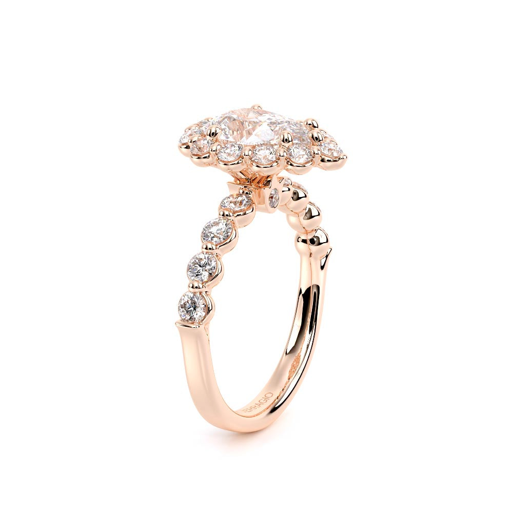 Renaissance-990PS25-18K Rose Gold Pear