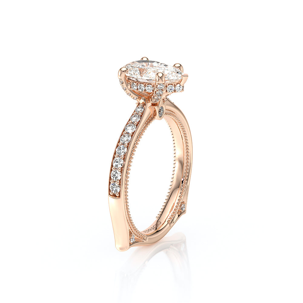 Vanguard-2203PS-14K Rose Gold Pear