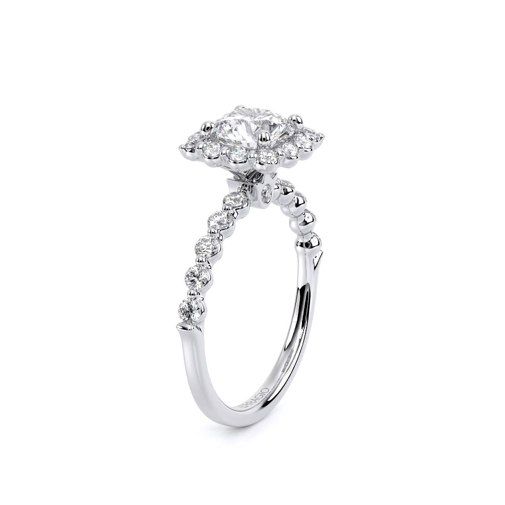 Renaissance-990CU20-14K White Gold Cushion