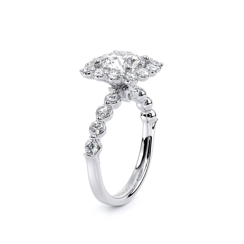 Renaissance-990CU25-18K White Gold Cushion