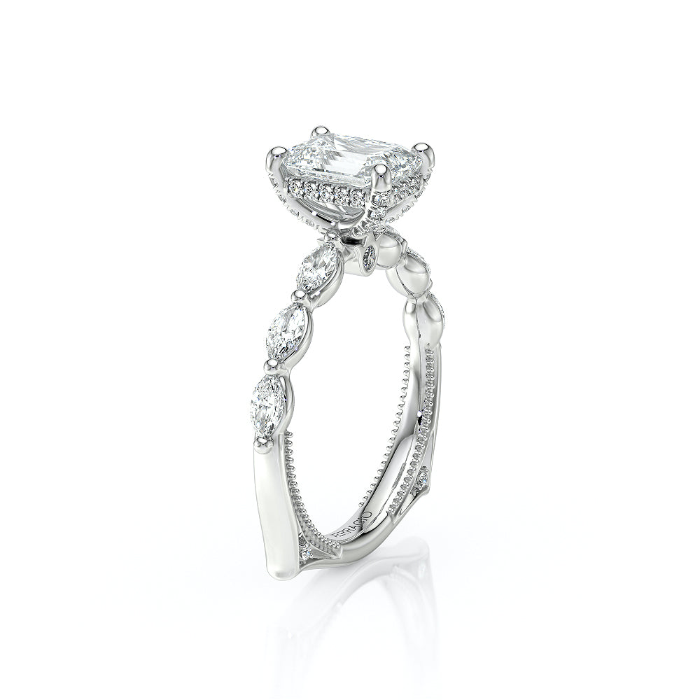 Vanguard-2205EM-14K White Gold Emerald